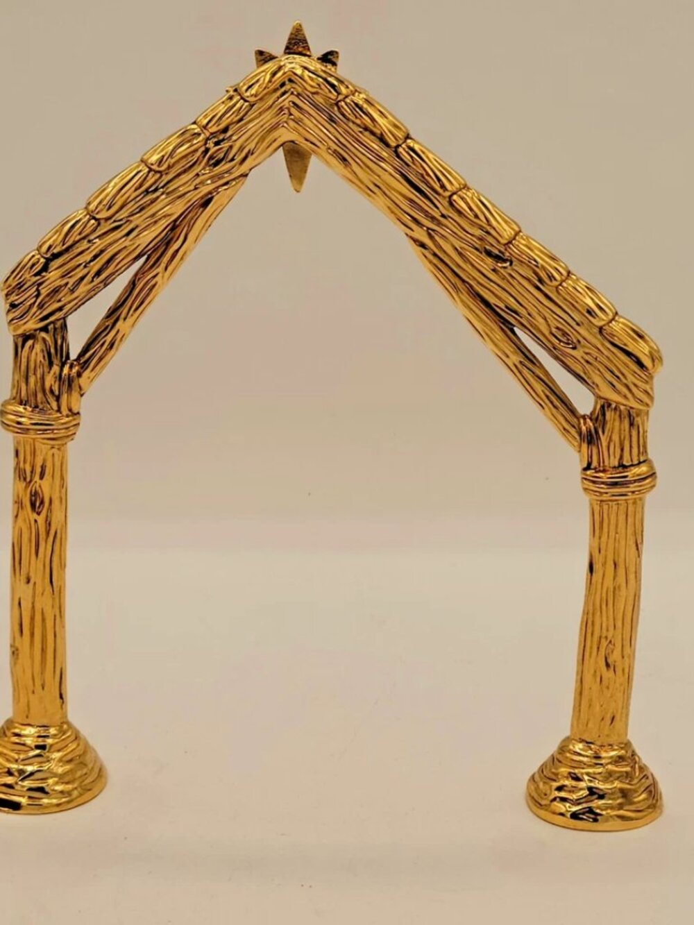 VTG Gorham Crystal & Gold Nativity Set 4 Pc Creche Scene Manger Christmas - Picture 7 of 14